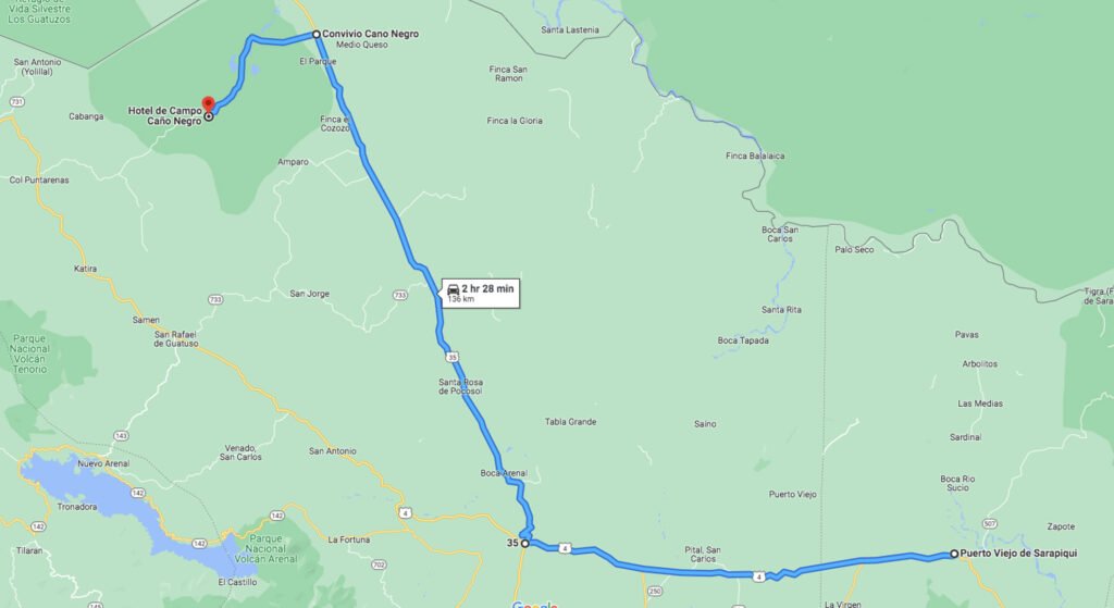 caño negro location